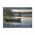 Peaceful Grace Sympathy Card - Silver Lined White Envelope